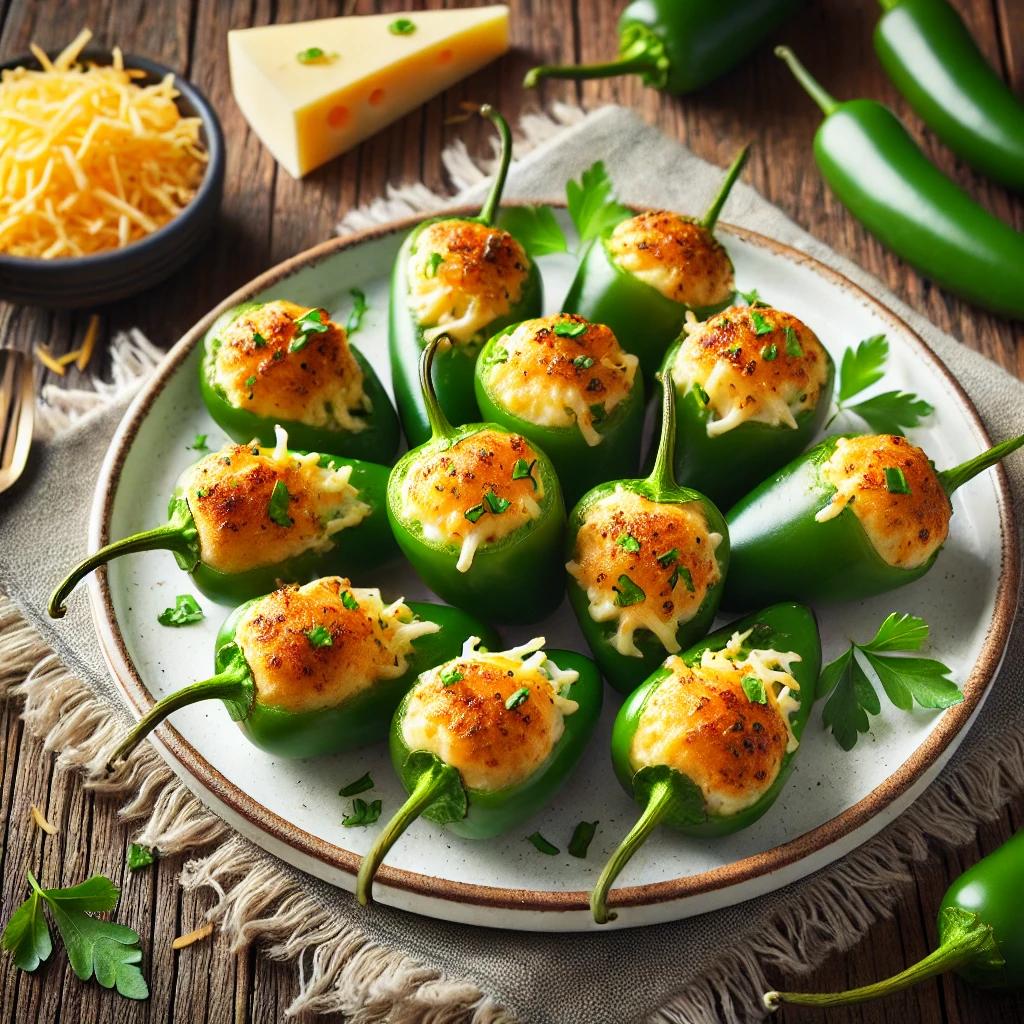 Spicy Cheese-Stuffed Jalapeรฑos-Keto Diet Snack Recipes